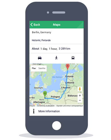 Siberian CMS App Maker‘s Map feature